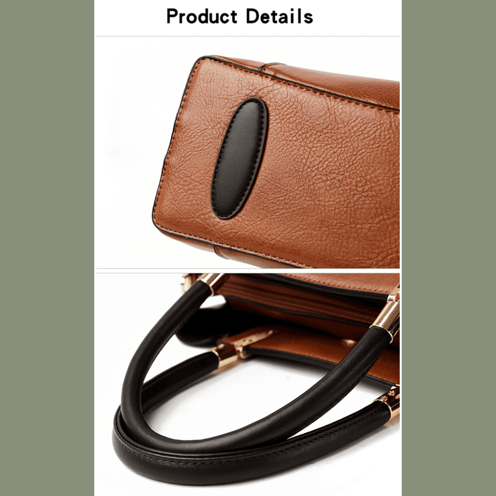 Cassandra Luxe - Women's Genuine Leather Crossbody Tote Bag