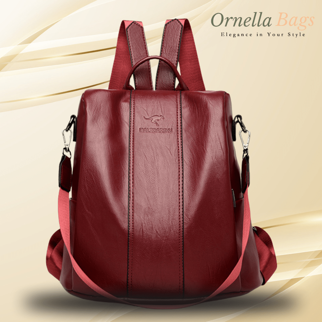 Celeste Royale - High - Quality White Soft Leather Fashion Backpack for Girls – Ideal for Travel and School.