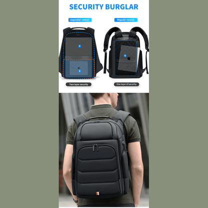 CityStride Waterproof Anti - Theft Backpack with USB Charging