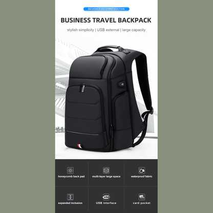 CityStride Waterproof Anti - Theft Backpack with USB Charging