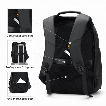 CityStride Waterproof Anti - Theft Backpack with USB Charging