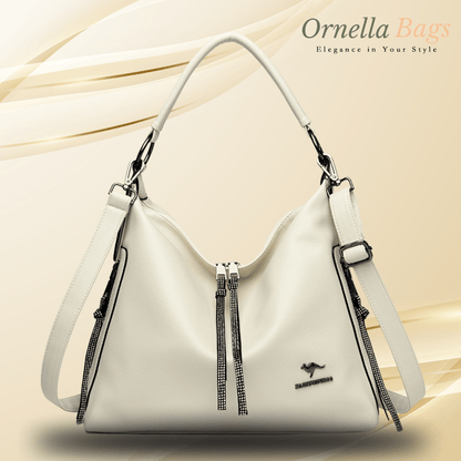 Daphne Grace - 100% Cowhide Leather Handbag: Genuine, High-Quality Shoulder & Crossbody Bag with Large Capacity for Women.