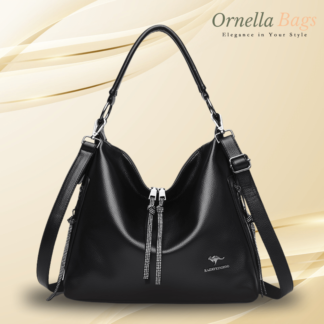 Daphne Grace - 100% Cowhide Leather Handbag: Genuine, High-Quality Shoulder & Crossbody Bag with Large Capacity for Women.