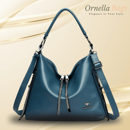 Daphne Grace - 100% Cowhide Leather Handbag: Genuine, High-Quality Shoulder & Crossbody Bag with Large Capacity for Women.