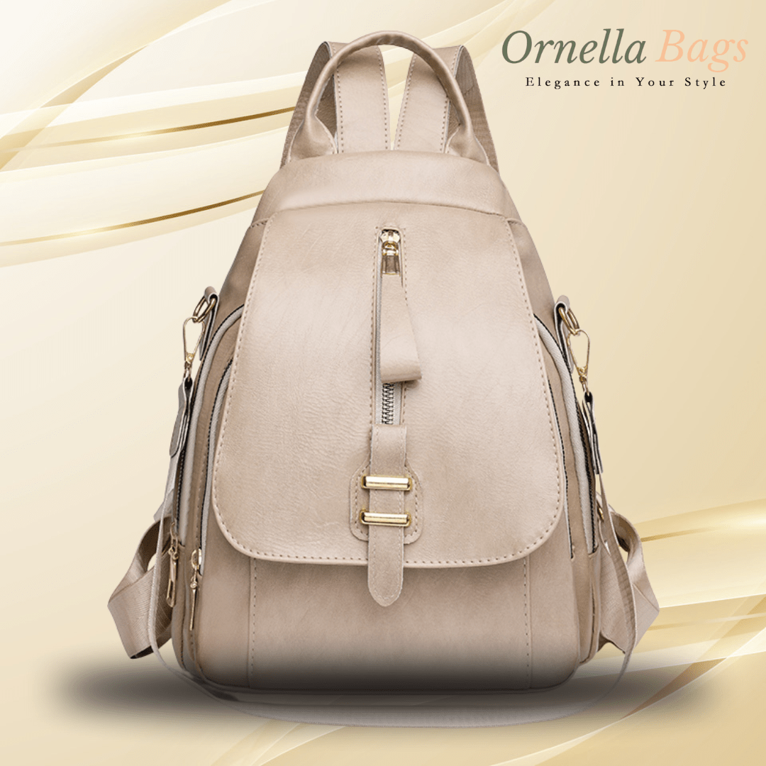 Elysian Grace - Luxury Designer Women’s Backpack – Spacious Travel, School, and Laptop Bag in Premium Faux Leather.