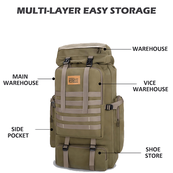 ExpeditionElite 70L - Men’s Tactical Backpack for Outdoors