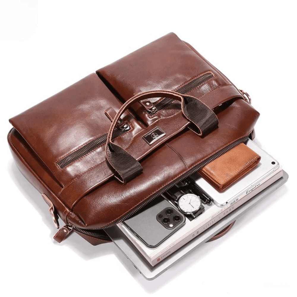 Frederick Regal - Men’s Genuine Leather Briefcase