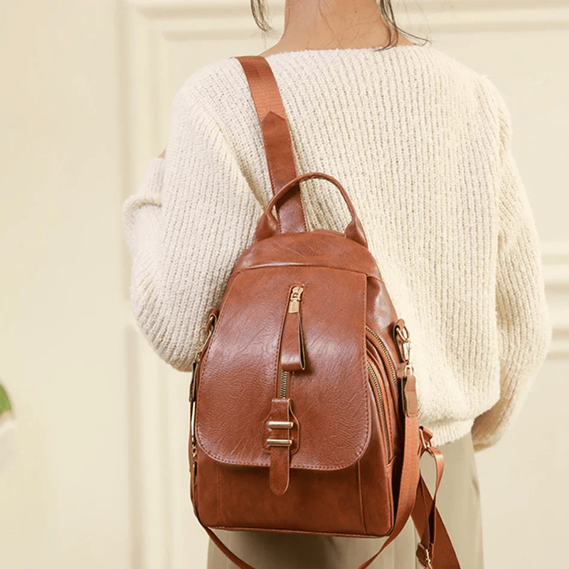 Lucienne Grace - Vintage Women’s Leather Travel Backpacks