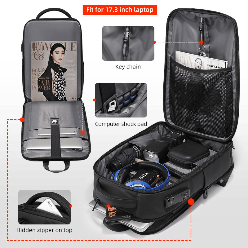 MaxSecure - Multifunction Waterproof Anti - Theft Backpack