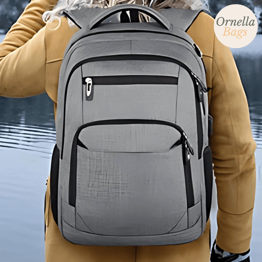 Men’s Multifunctional Travel Backpack - 17’’ Laptop Backpack with USB, Business Oxford Outdoor Waterproof Bag