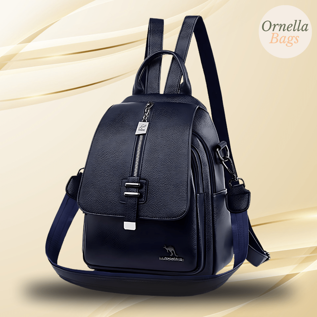 Ophelia Signature - Designer Leather Backpack: Stylish, Multifunctional, Large Capacity for Women's School and Travel Needs.