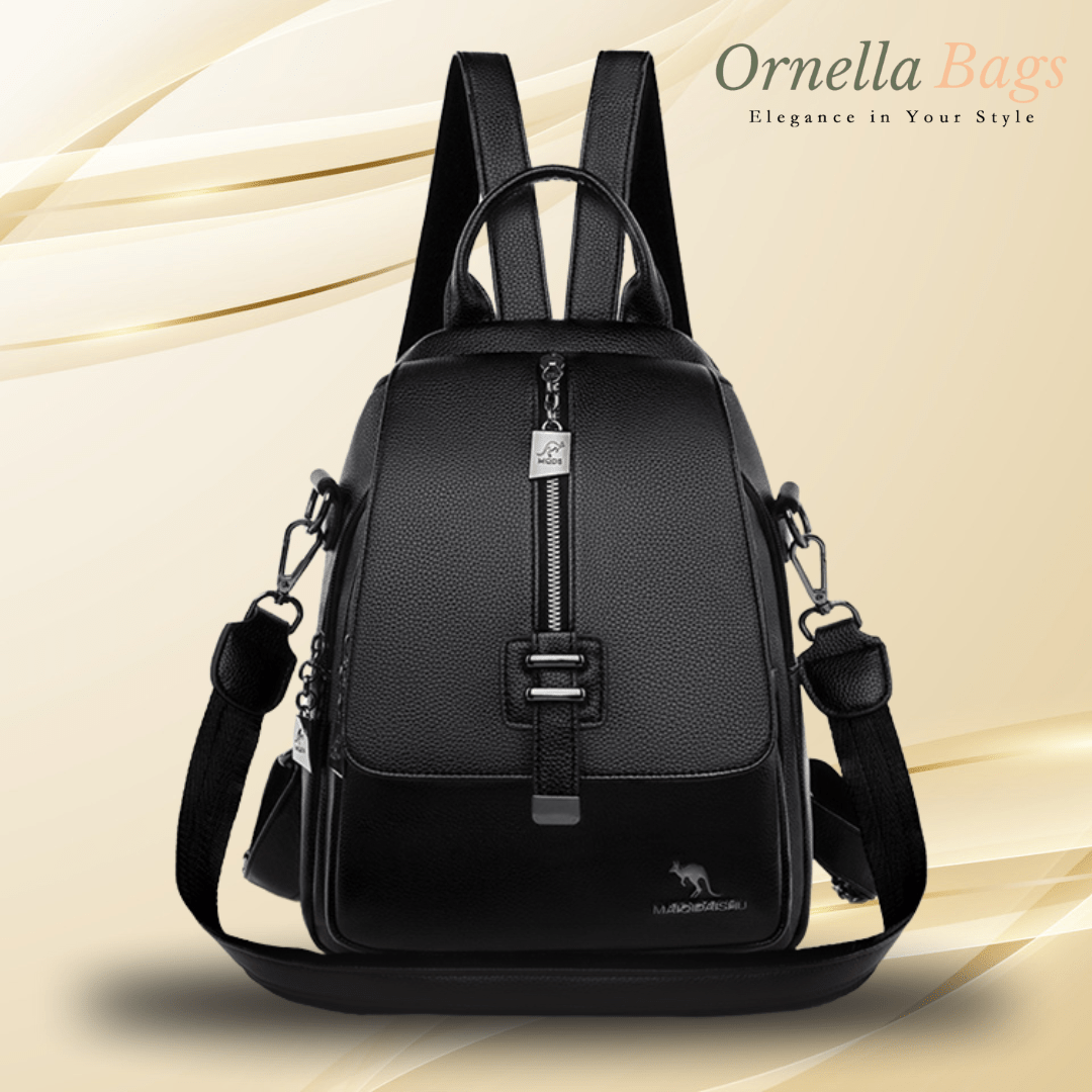 Ophelia Signature - Designer Leather Backpack: Stylish, Multifunctional, Large Capacity for Women's School and Travel Needs.