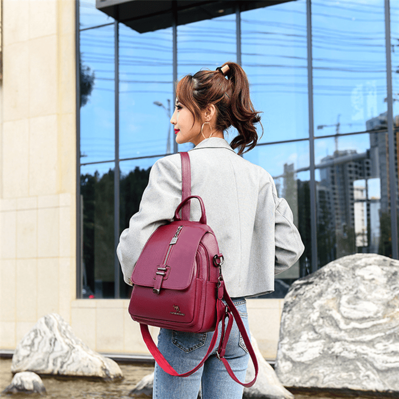 Ophelia Signature - Women’s High - Quality Leather Backpack