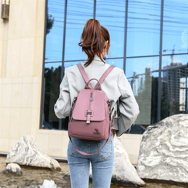 Ophelia Signature - Women’s High - Quality Leather Backpack