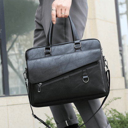 Phillip Royal - Men’s Large PU Leather Laptop Briefcase