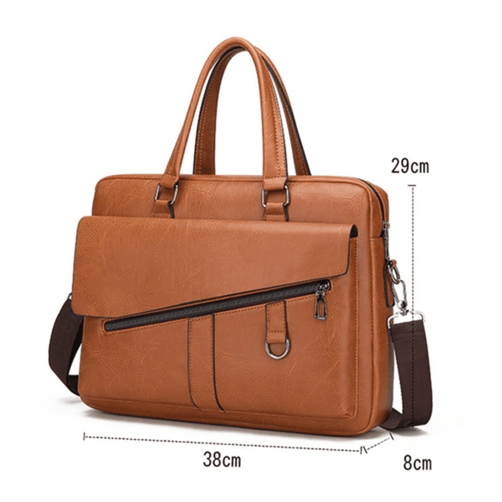 Phillip Royal - Men’s Large PU Leather Laptop Briefcase