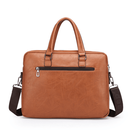 Robert Majestic - Men’s Vintage PU Leather Laptop Briefcase