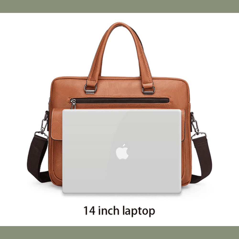 Robert Majestic - Men’s Vintage PU Leather Laptop Briefcase