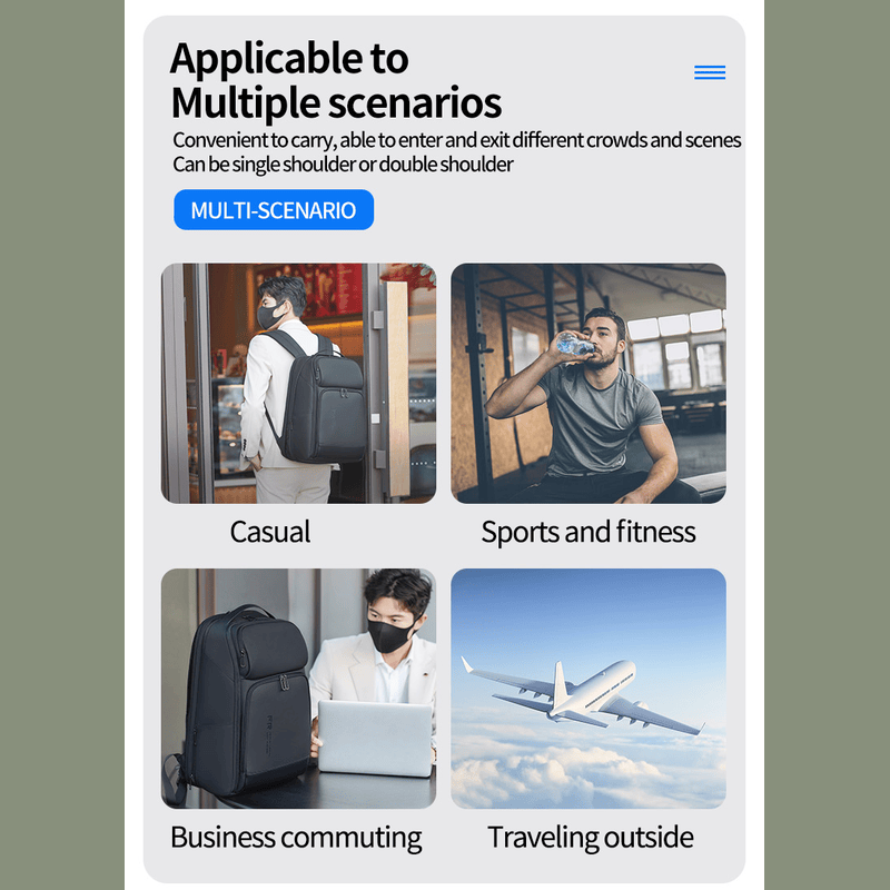 SkylineMaster - Business Backpack with USB Charging