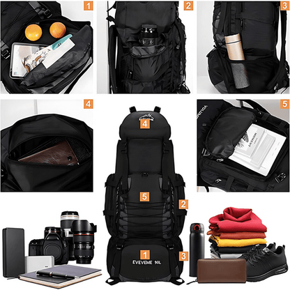 TitanQuest 90L - Tactical Military Camping Backpack for Men