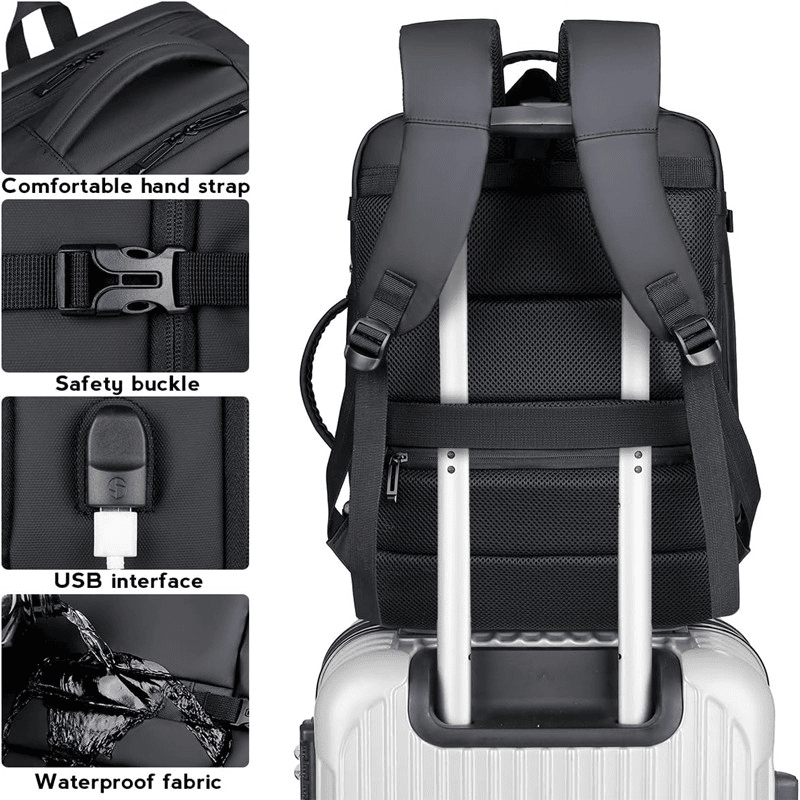 UrbanElite - 40L Expandable USB Travel Backpack