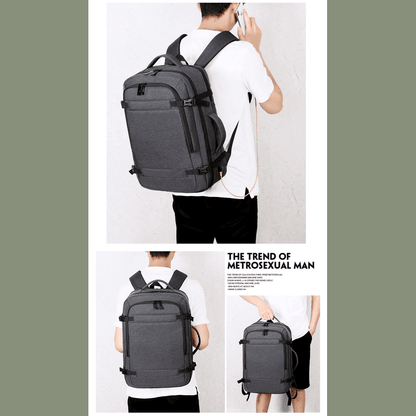 UrbanElite - 40L Expandable USB Travel Backpack