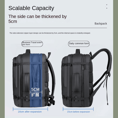 UrbanElite - 40L Expandable USB Travel Backpack