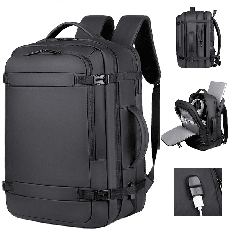 UrbanElite - 40L Expandable USB Travel Backpack