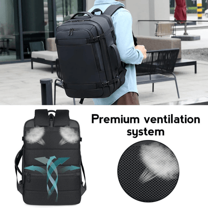 UrbanElite - 40L Expandable USB Travel Backpack